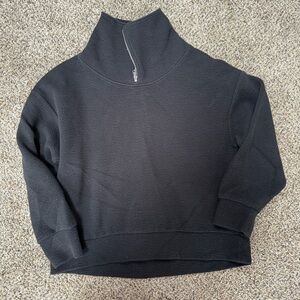 Calia Black Cowl Neck Sweater with Textured Knit